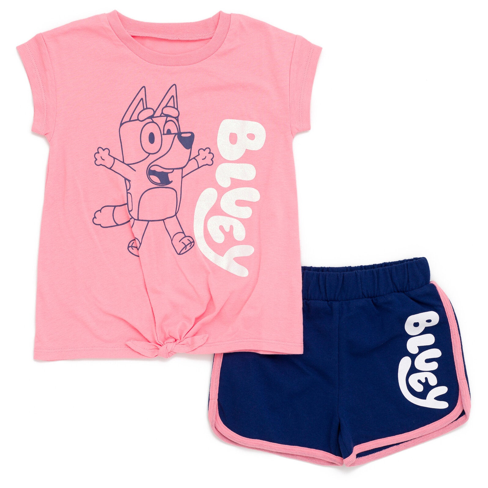Boys Sky Adventure Outfit – Blue Balloon T-Shirt & Black Shorts Set main image 1