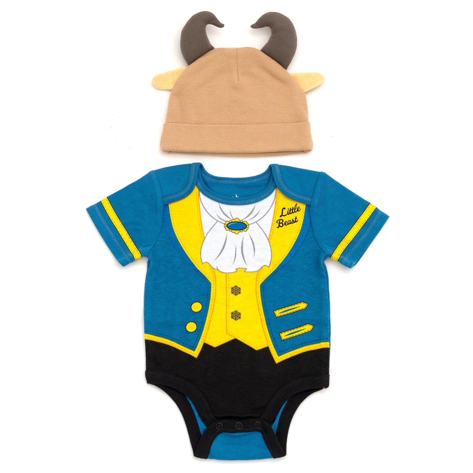 Disney Beauty and the Beast Baby Cosplay Bodysuit and Hat Set