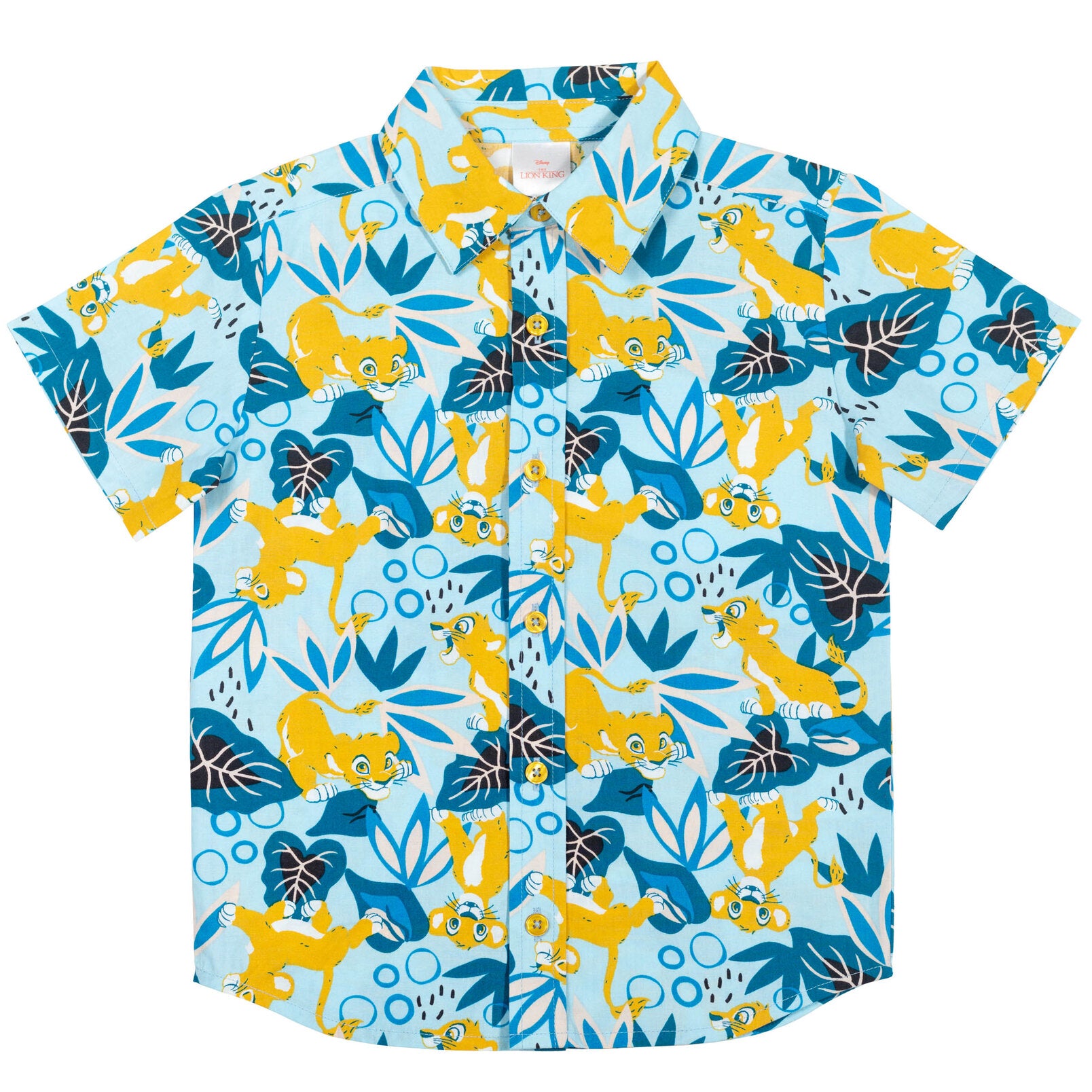 lion king dress shirt Disney Lion King Simba Toddler Boys Hawaiian Button Down Shirt Blue 5T, Toddler Boy's