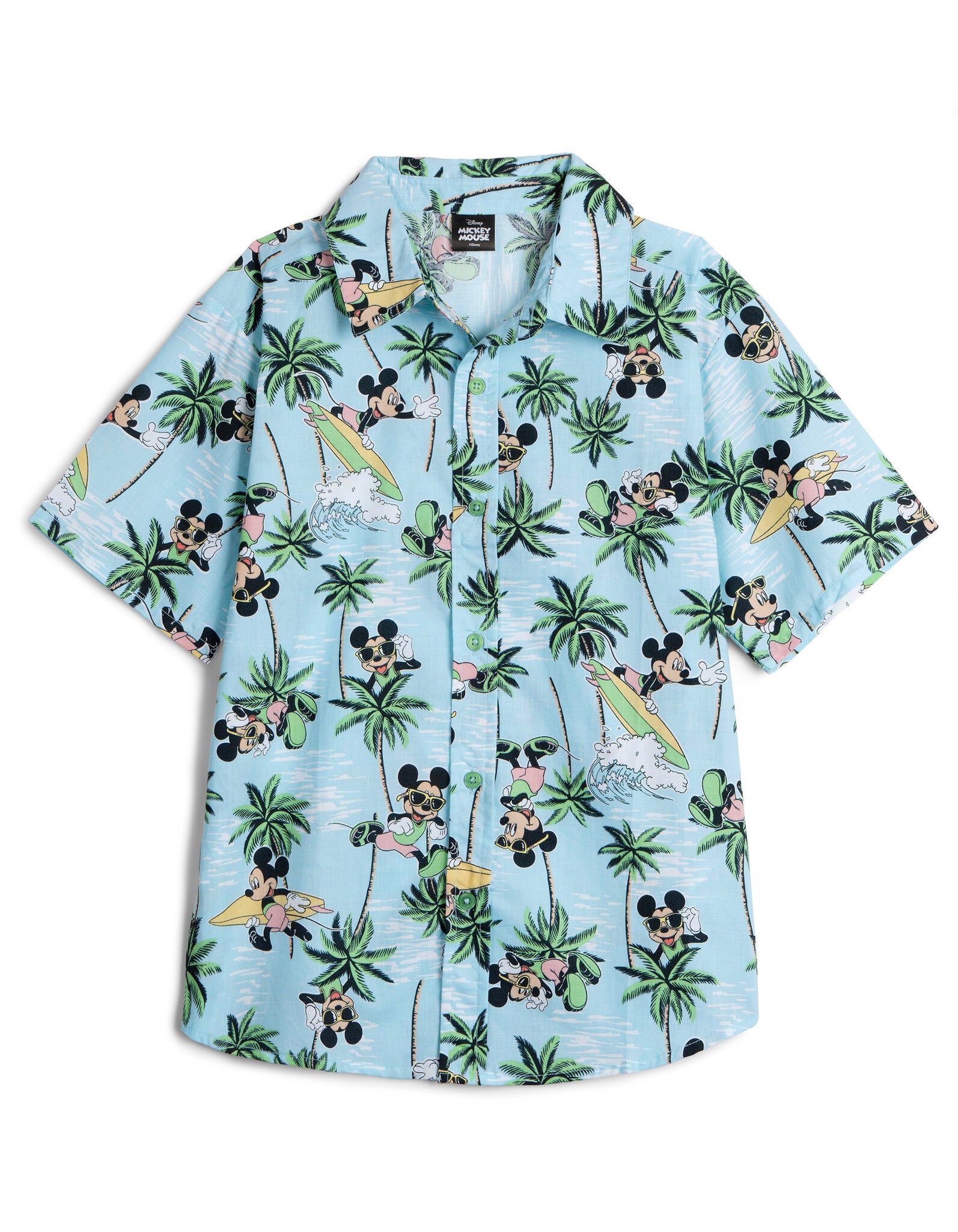 Disney Mickey Mouse Hawaiian Button Down Dress Shirt imagikids