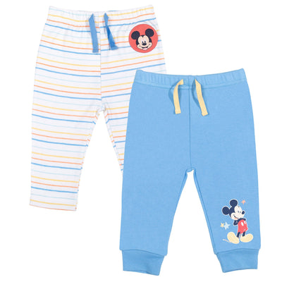 Disney Mickey Mouse Zip Up Coverall Bodysuits T-Shirts Pants Bibs Hats Mitts and Blanket 15 Piece Layette Set - imagikids