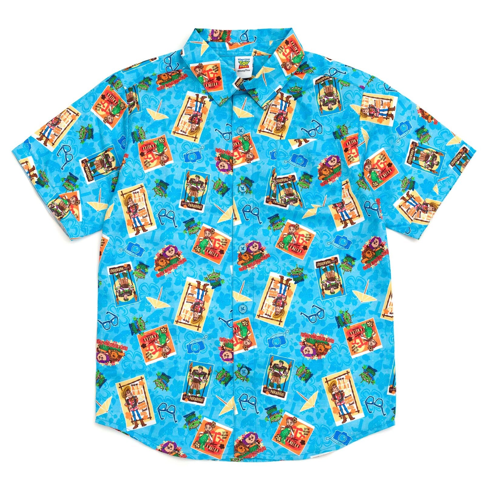 mens disney dress shirt Disney Mickey Mouse Mens Hawaiian Button Down Dress Shirt Peach Pink X-Small