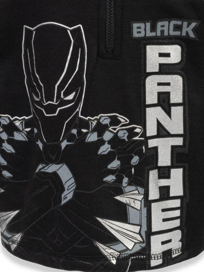 Marvel Avengers Black Panther Fleece Half Zip Hoodie - imagikids
