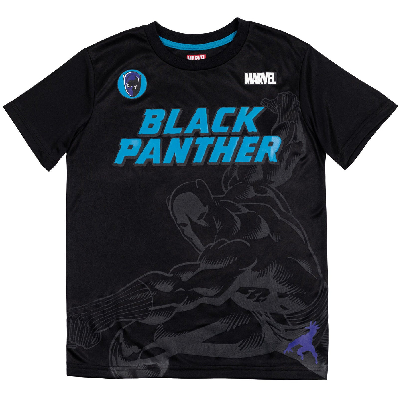 Marvel Avengers Black Panther T-Shirt and Mesh Shorts Outfit Set - imagikids
