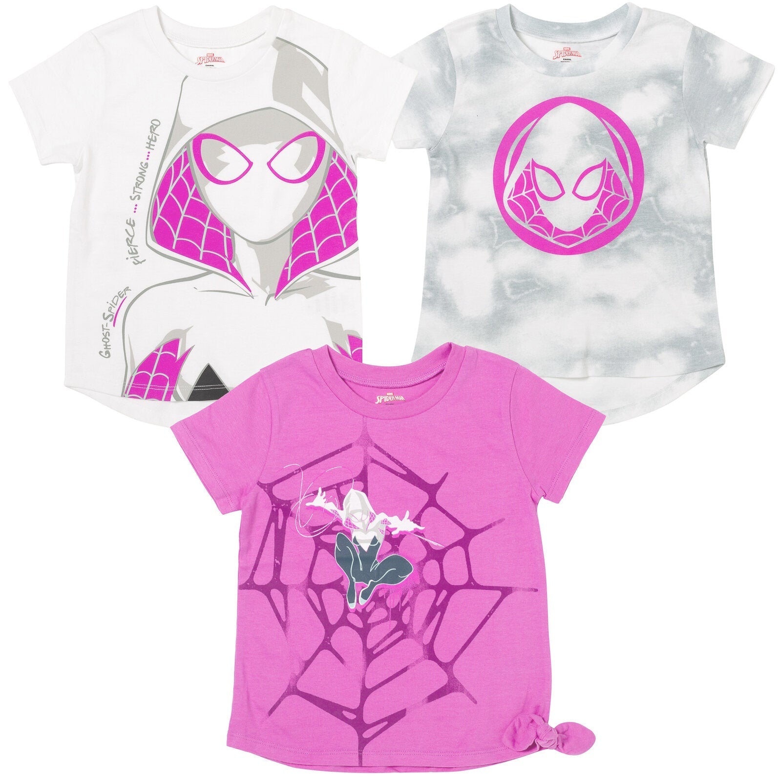 Marvel Spider-Verse Spider-Gwen Ghost Spider Girls 3 Pack T-Shirts Little  Kid to Big Kid | imagikids Baby and Kids Clothing