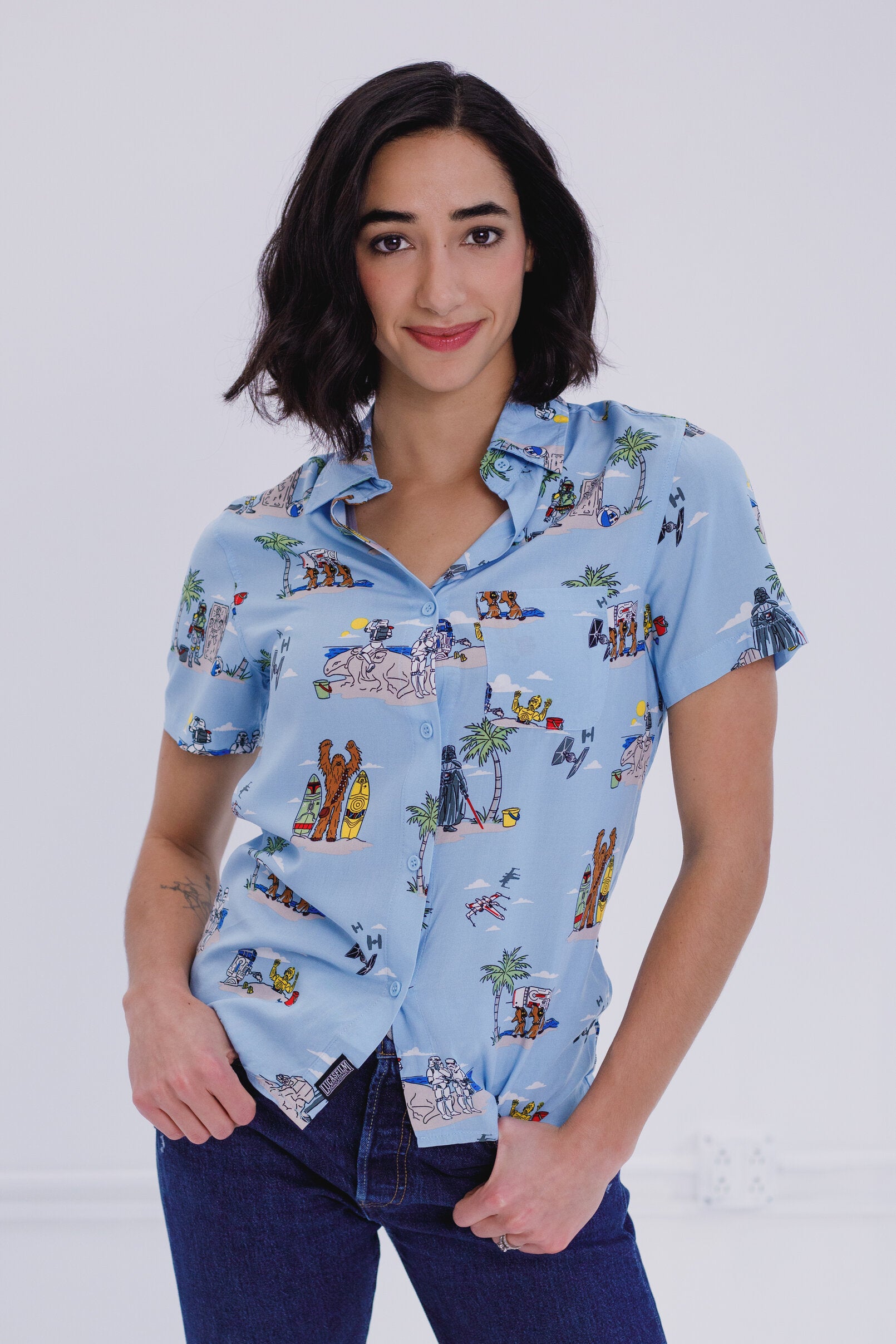 STAR WARS Matching Family Hawaiian Button Down Dress Shirt – imagikids