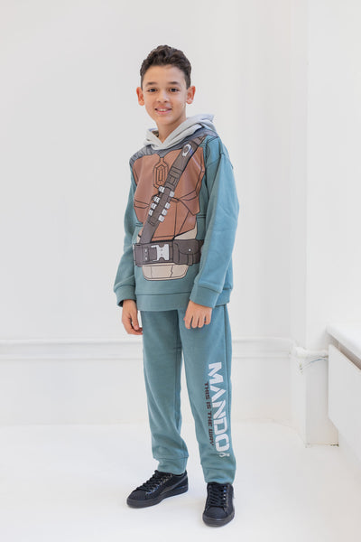 Star Wars The Mandalorian Fleece Pullover Hoodie and Pants Outfit Set