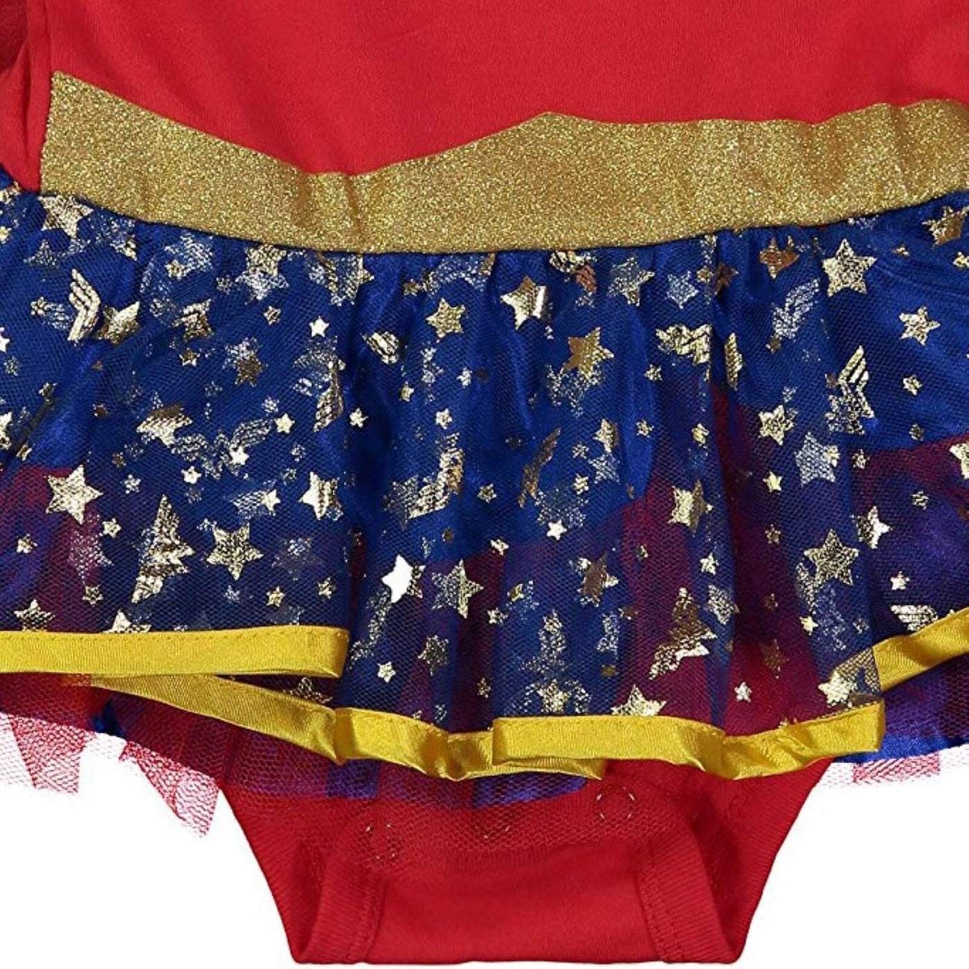 Warner Bros. Justice League Wonder Woman Costume Bodysuit Dress Cape and Headband 3 Piece Set - imagikids
