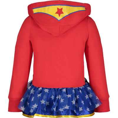 WARNER BROS Justice League Wonder Woman Zip Up Costume Hoodie - imagikids