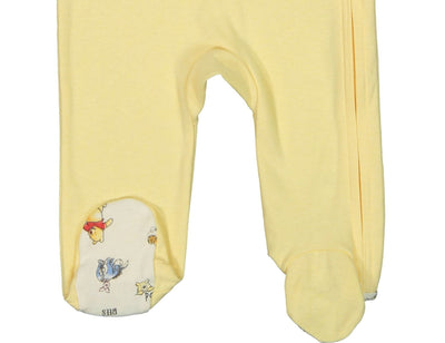 Winnie the Pooh 4 Piece Outfit Set: Sleep N' Play Coverall Bib Blanket Burp Cloth - imagikids