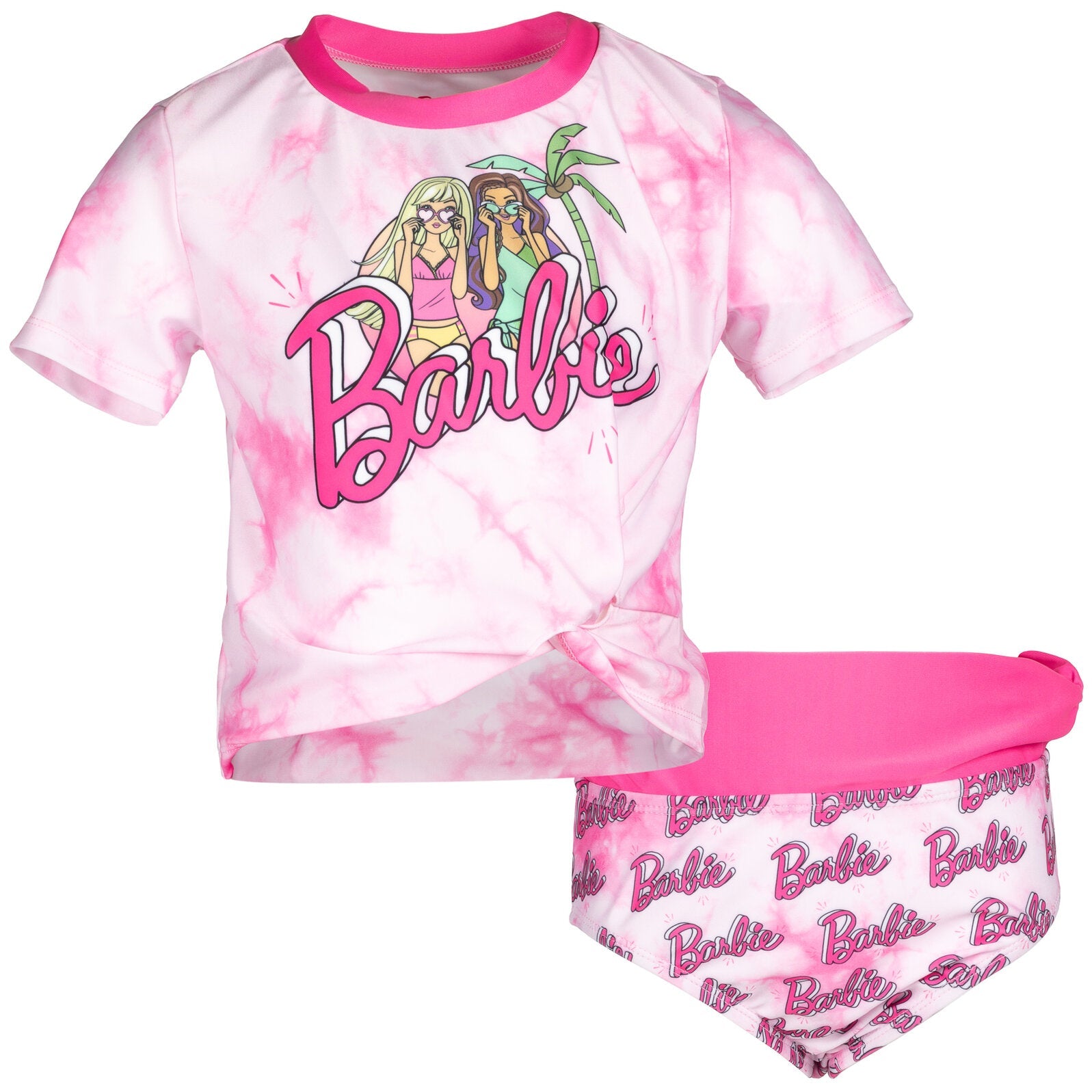 Disney Minnie Mouse Big Girls Pullover Swim Rash Guard Bottom Pink 10-12 :  : Fashion