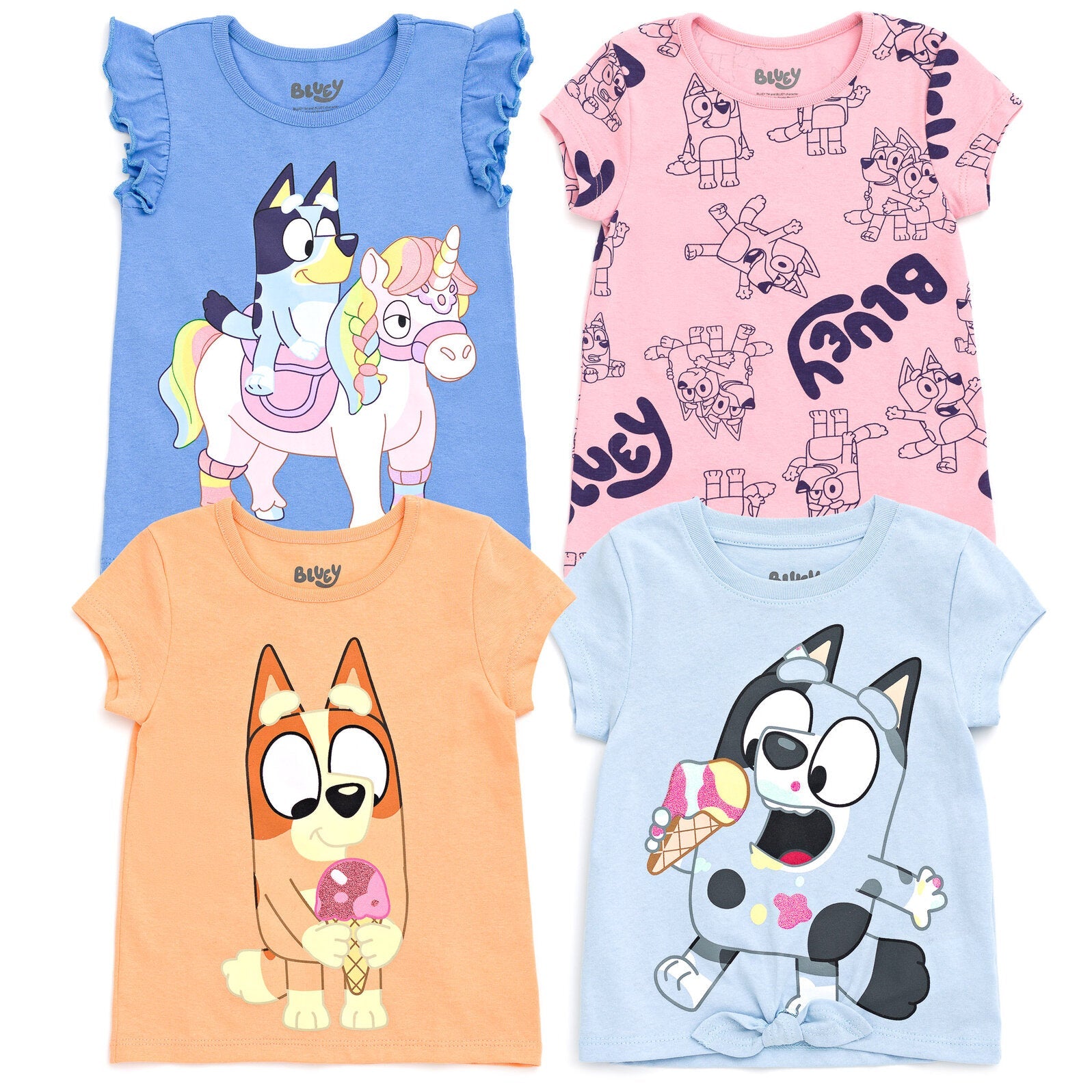 Set Playeras Niña Disney Princesas 4 Pack Original Camiseta
