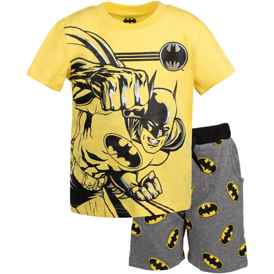 DC Comics Justice League Batman T-Shirt and French Terry Shorts Outfit Set - imagikids