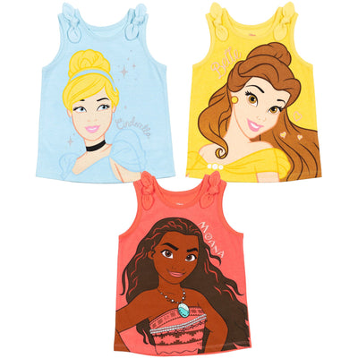 Disney Princess 3 Pack Tank Top Shirts - imagikids