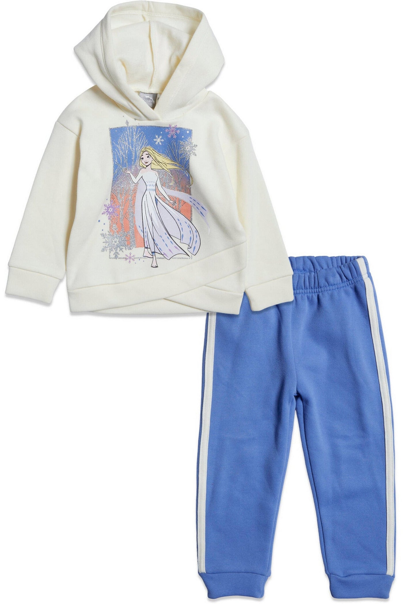 Queen Elsa Fleece Jogger Pullover Crossover Hoodie & Pants Set
