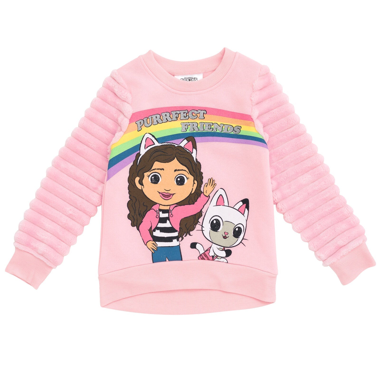 Dreamworks Gabby's Dollhouse Big Girls Zip Up Hoodie Toddler to Big Kid 