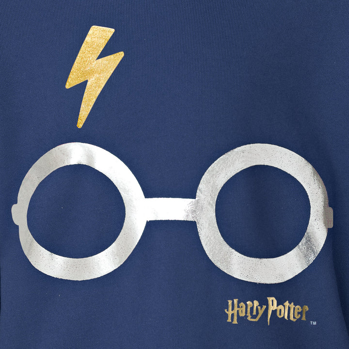 Harry Potter Boys' Fleece Pullover Hoodie Navy Blue