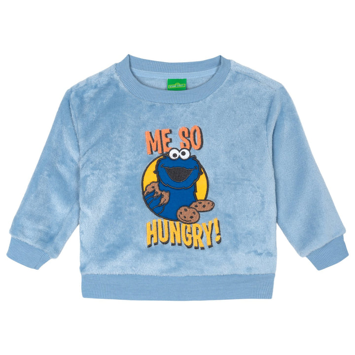 Sesame Street Cookie Monster 2-Piece Fleece Sweatshirt and Joggers Set Blue