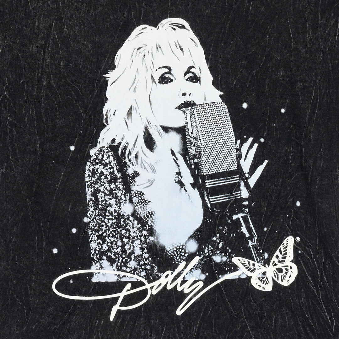 Dolly Parton Girls' Graphic Short Sleeve T-Shirt Mineral Black