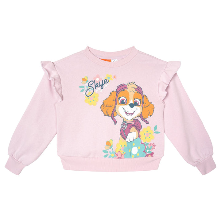 Paw Patrol Girls' Sweatshirt and Tulle Skirt Set Skye Pink