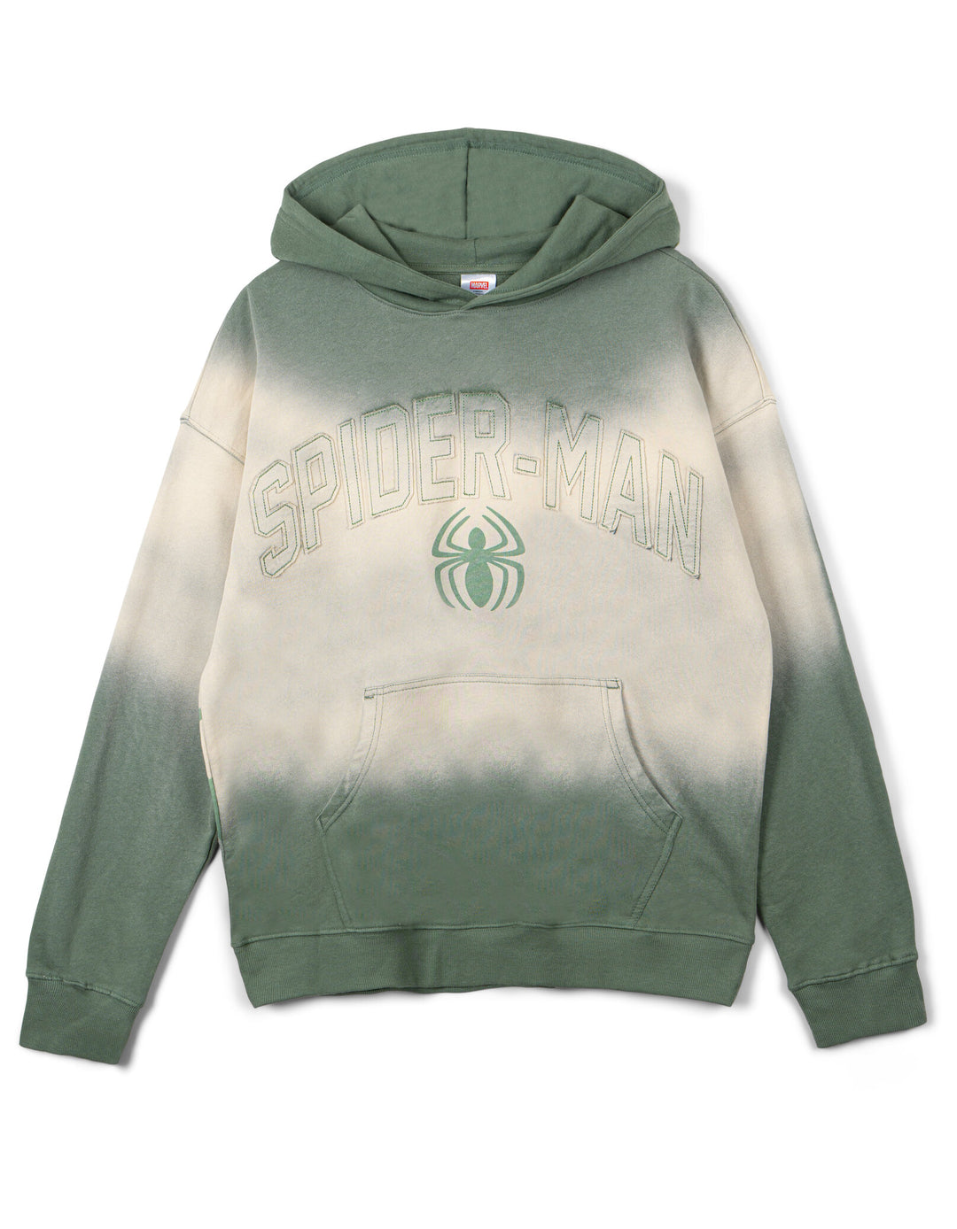Marvel Spider-Man Women's Fleece Pullover Hoodie Olive Cream Spiderman