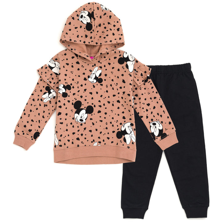 Minnie Mouse Girls' 2-Piece Fleece Hoodie and Pants Set Pink Mickey