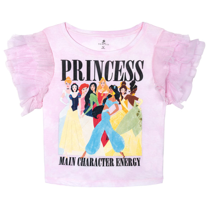 Disney Princess Women's Short Sleeve T-Shirt Pink Lava Dye