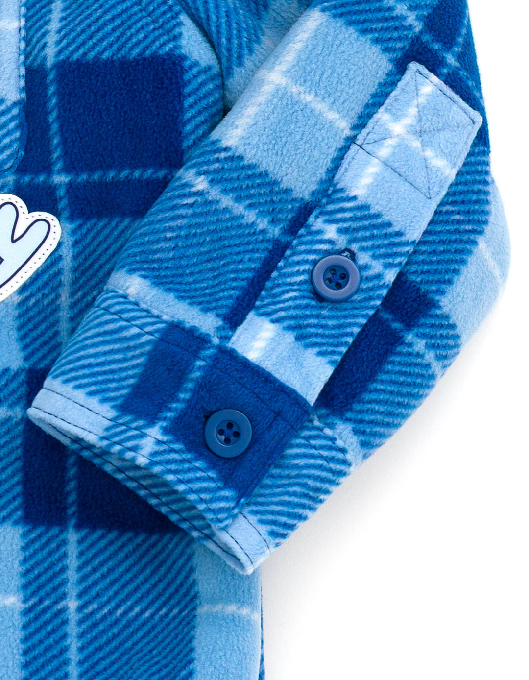 Bluey Toddler Boys' Button Front Shacket Bingo Blue Plaid