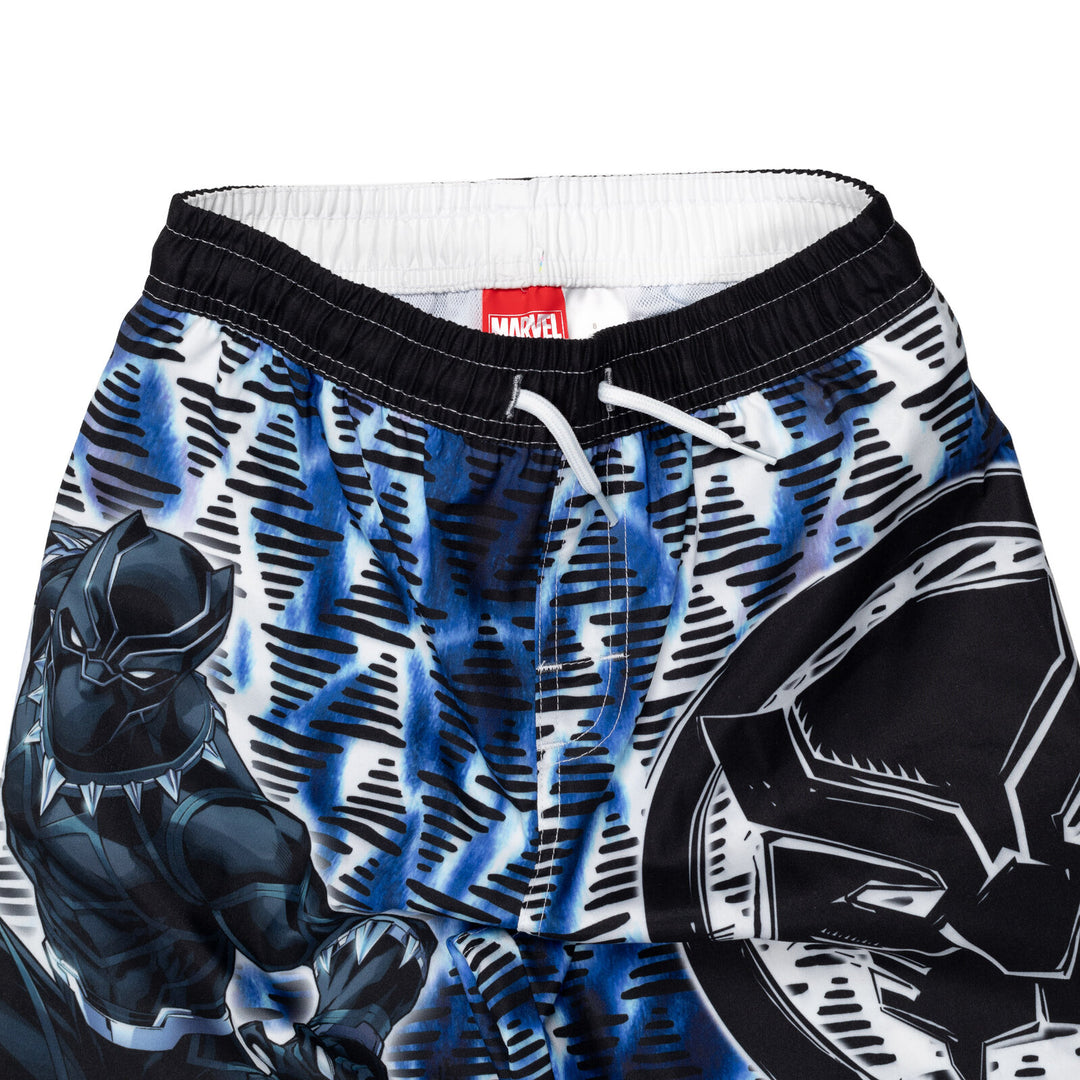Marvel Avengers Black Panther Swimwear 2-Piece Rash Guard and Trunks Set Blue