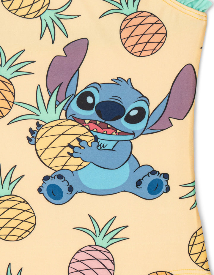 Lilo & Stitch Girls' One-Piece Swimsuit Yellow Mint