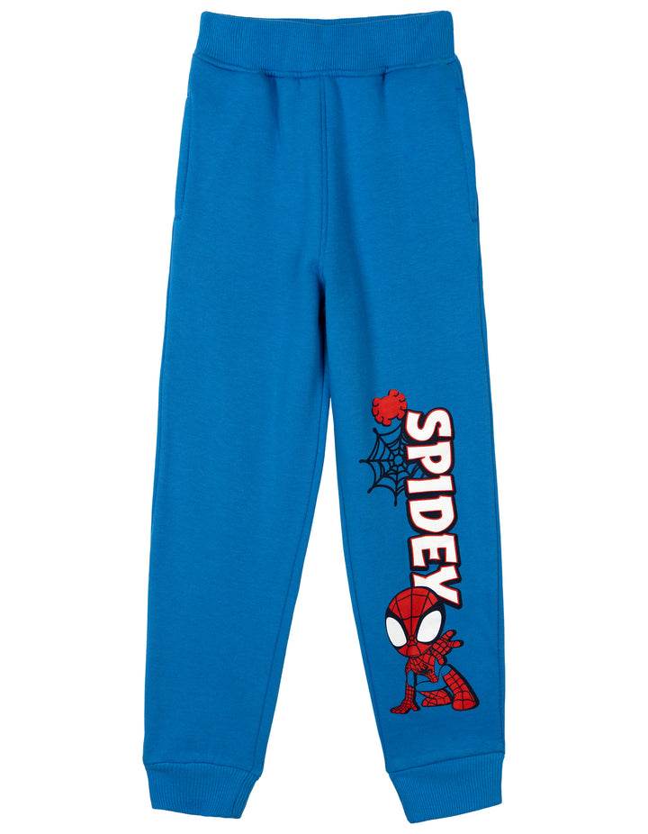 Marvel Spidey and His Amazing Friends Cosplay Fleece Hoodie and Pants Set Red Blue