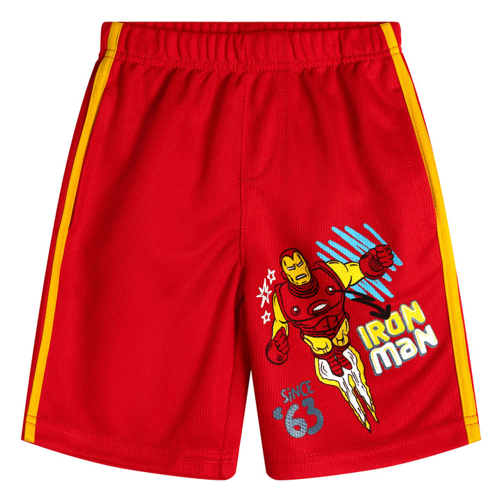 Marvel Avengers Boys' Athletic Mesh Shorts Multipack Navy Green Red