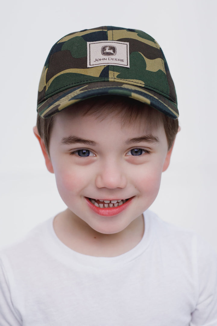 John Deere Toddler Boys' Strapback Baseball Cap Forest Camo