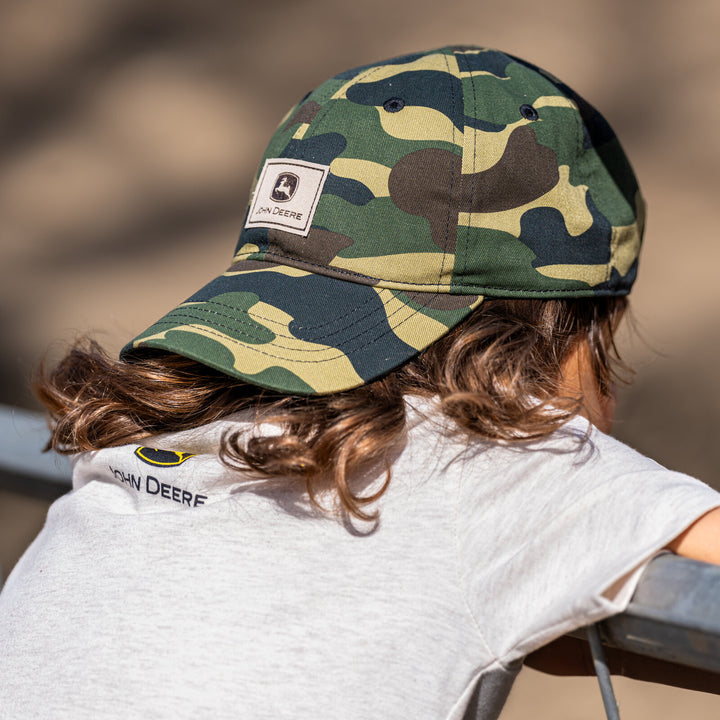 John Deere Youth Boys' Strapback Baseball Cap Hunter Camo