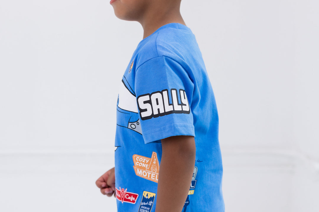 Cars Sally Carrera Boys' Cosplay Short Sleeve T-Shirt Blue