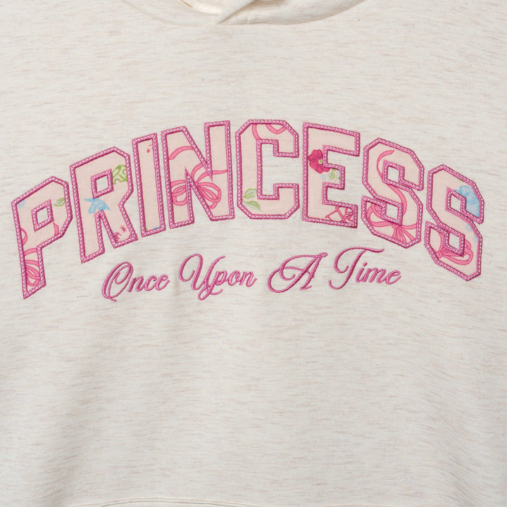 Disney Princess Women's Loungewear Pullover Hoodie Oatmeal Heather