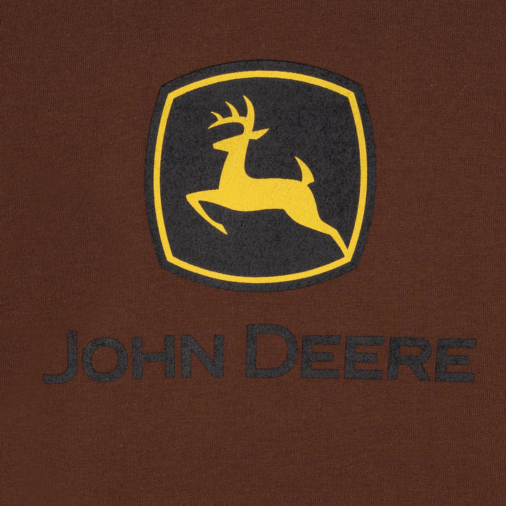 John Deere Boys' Fleece Hooded Sweatshirt Pinecone Brown Camo