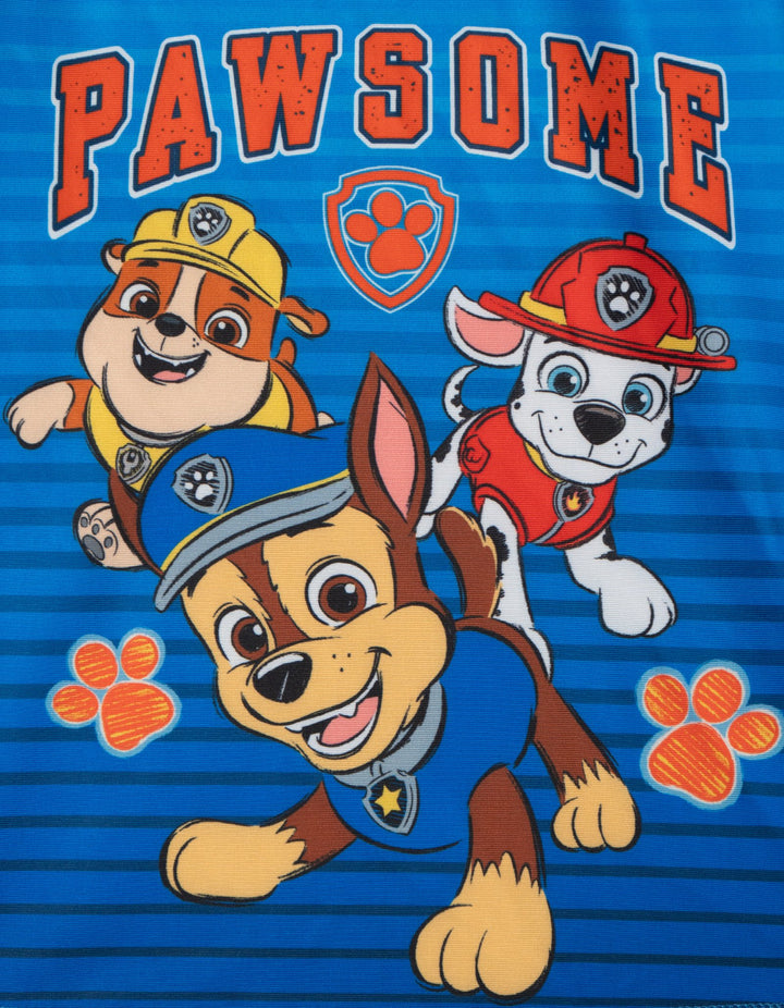 Paw Patrol Boys' Swimwear 2-Piece Rash Guard and Trunks Set Navy Blue