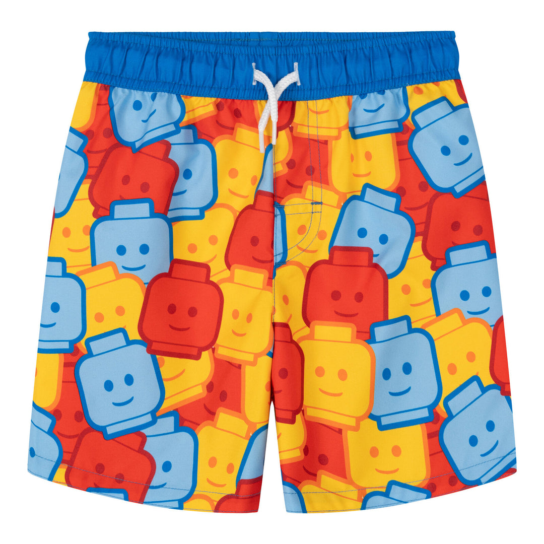 LEGO 2-Piece Swimwear Rash Guard and Swim Trunks Set Minifigure Blue Red
