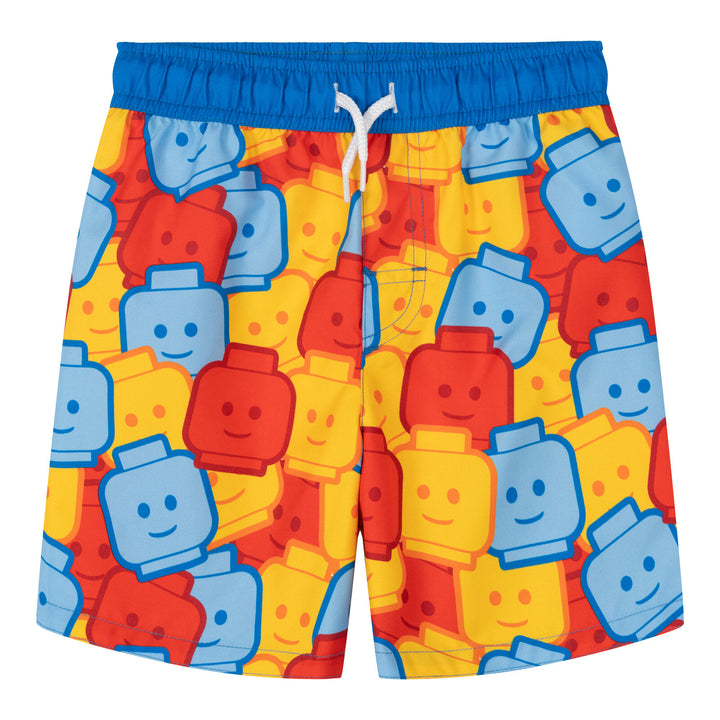 LEGO 2-Piece Swimwear Rash Guard and Swim Trunks Set Minifigure Blue Red