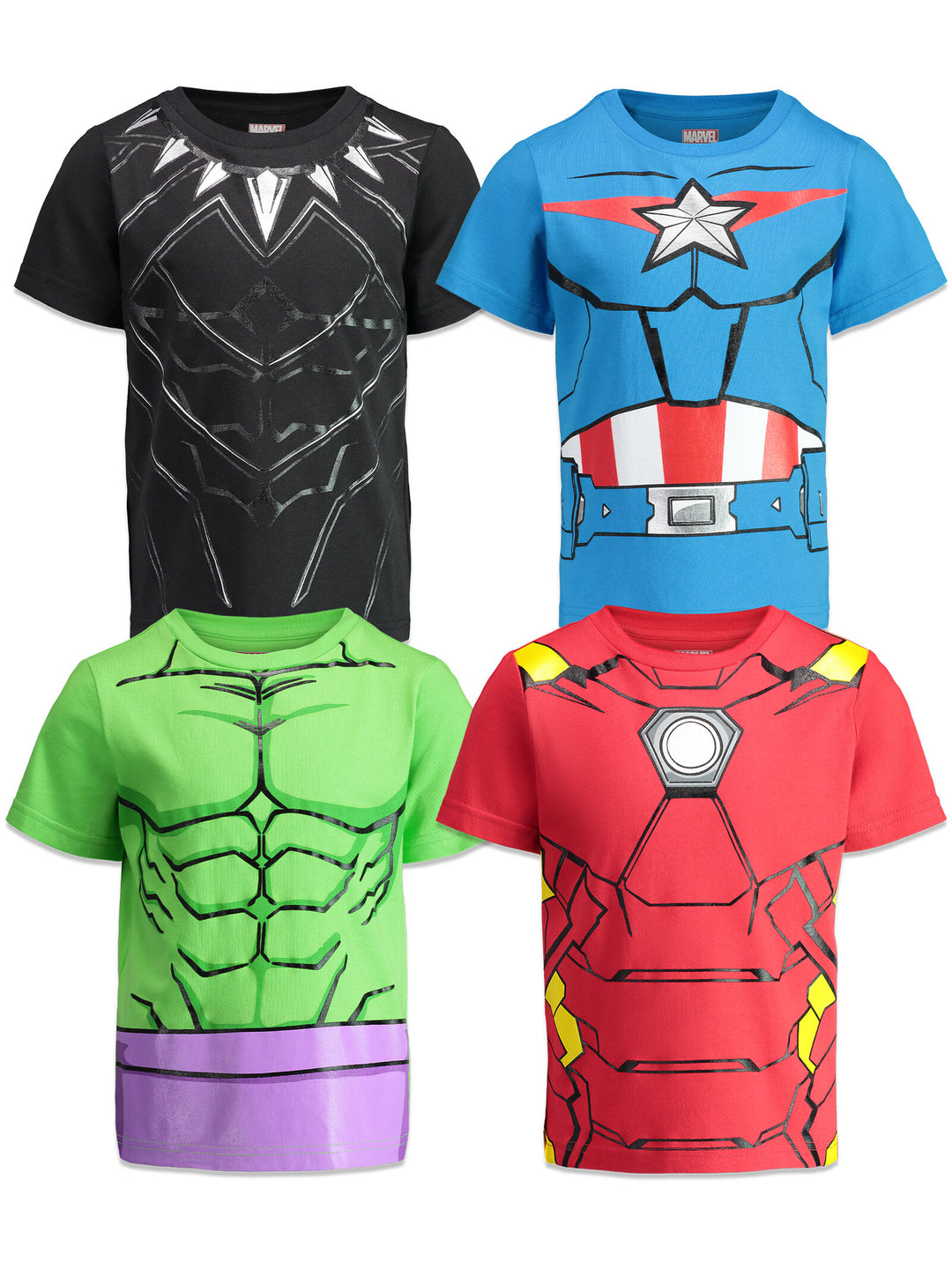 Marvel Avengers 4-Pack Short Sleeve T-Shirts Black Red