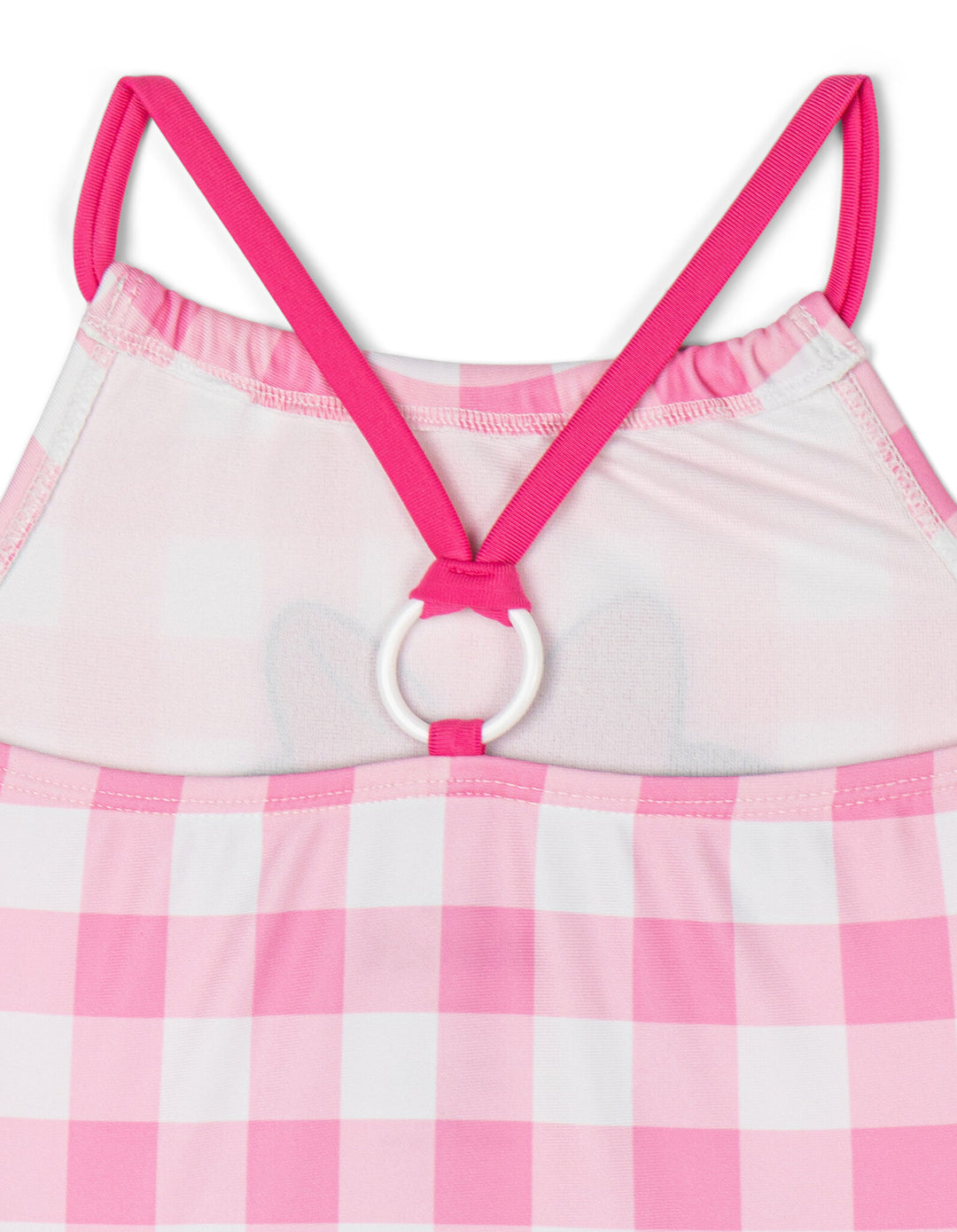 Minnie Mouse Girls' Sleeveless One Piece Bathing Suit Pink Gingham