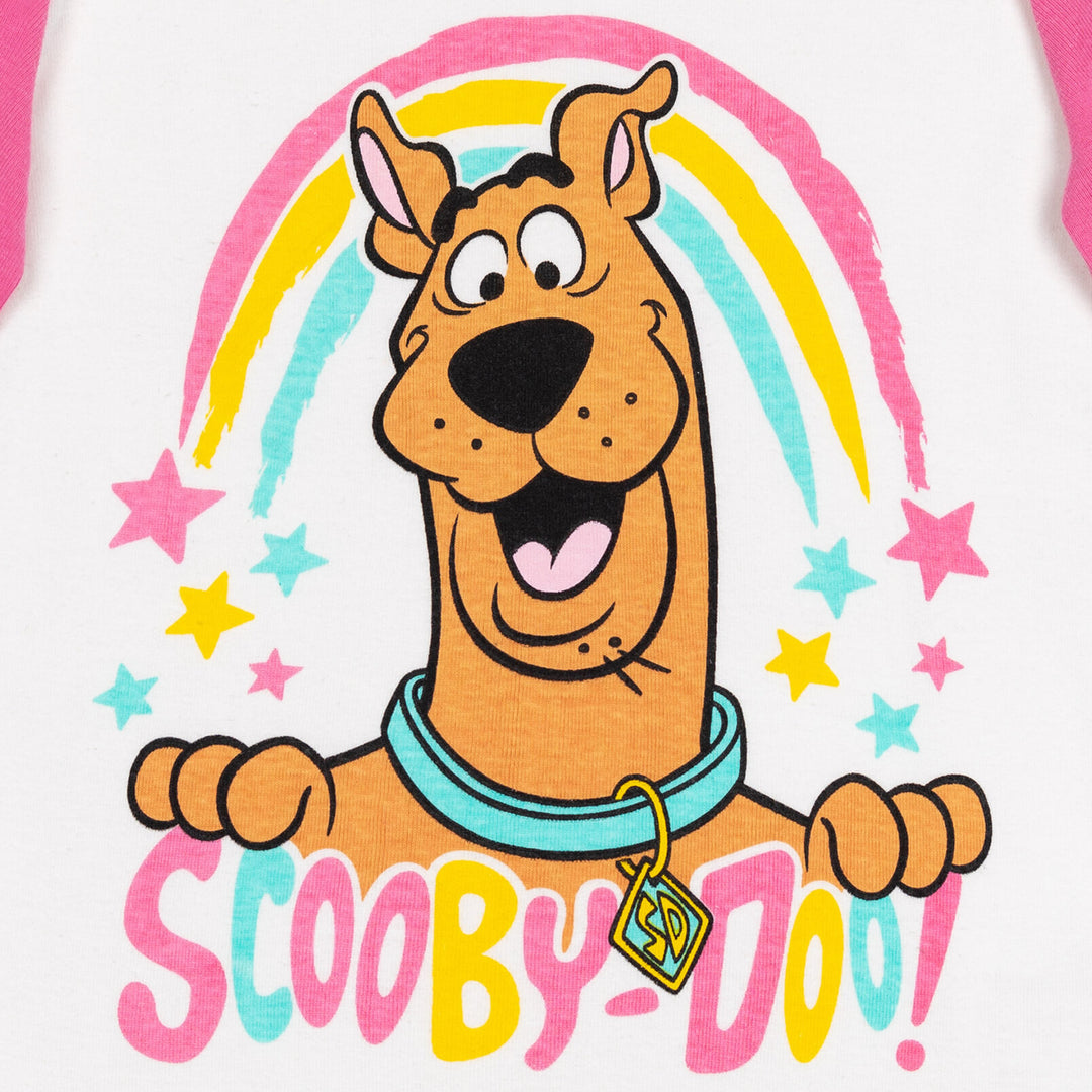 Scooby-Doo Girls' 2-Piece Pajama Shirt and Pants Set Pink