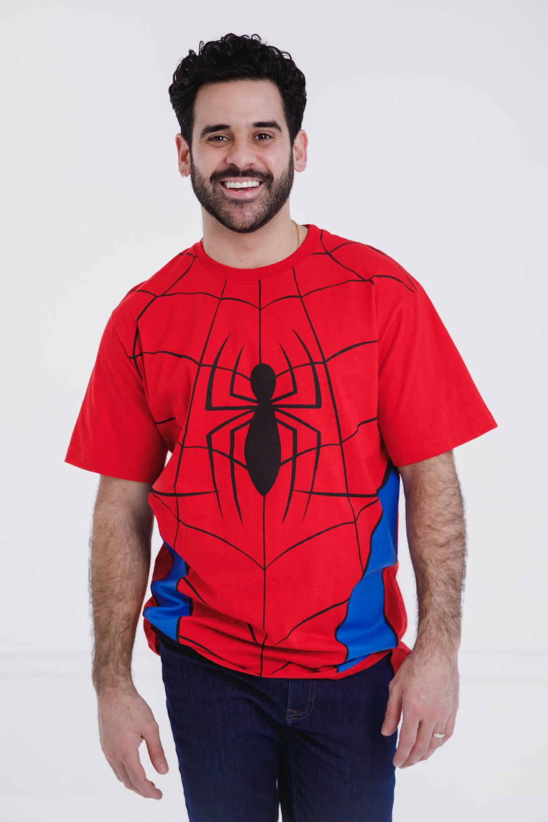 Marvel Matching Family Cosplay Short Sleeve T-Shirt Red Blue Spider Man