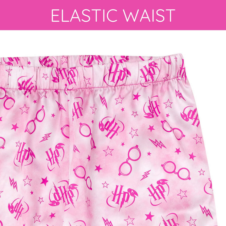 Harry Potter Girls' Pajama Shirt and Pants Set Mottled Pink