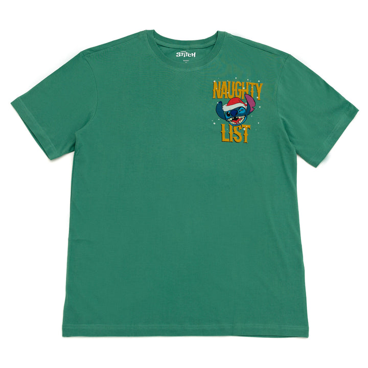 Lilo & Stitch Men's Holiday Short Sleeve T-Shirt Pine Green