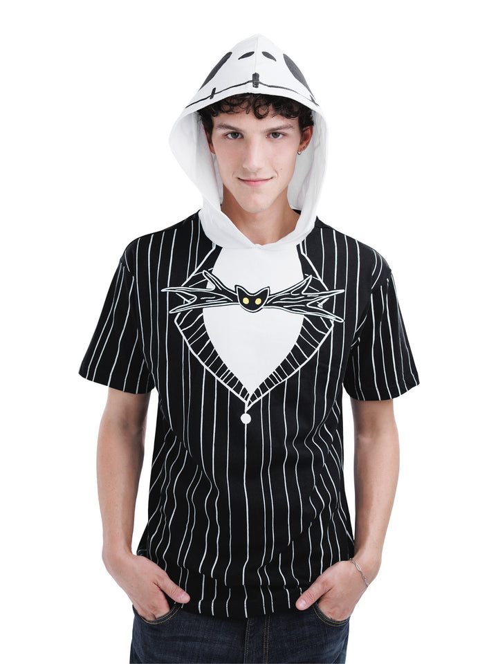 Nightmare Before Christmas Jack Skellington Men's Pinstripe Black