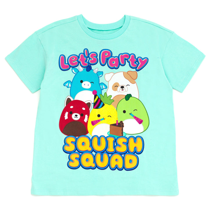 Squishmallows Girls' Birthday Short Sleeve T-Shirt Aruba Blue