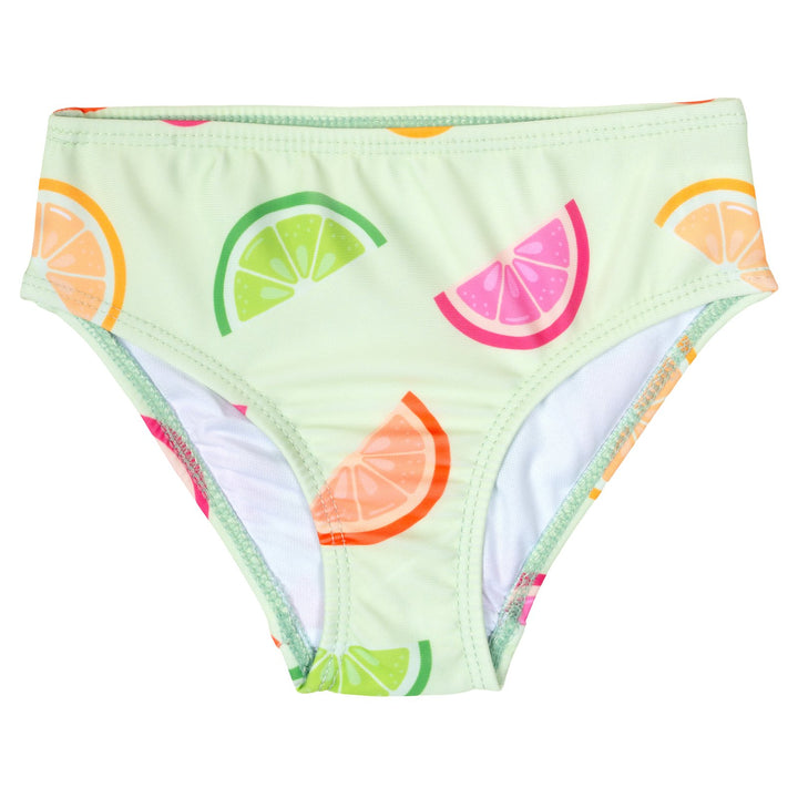 Dreamwave Girls' 2-Piece Swimwear Rash Guard and Bikini Set Mint Green Fruit