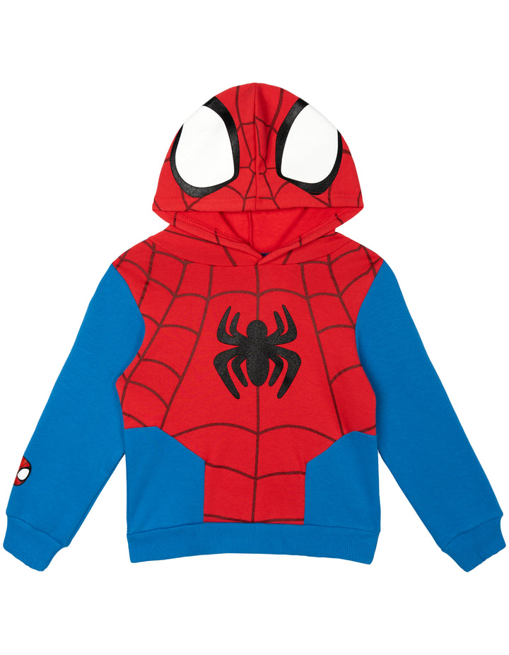 Marvel Spidey and His Amazing Friends Cosplay Fleece Hoodie and Pants Set Red Blue